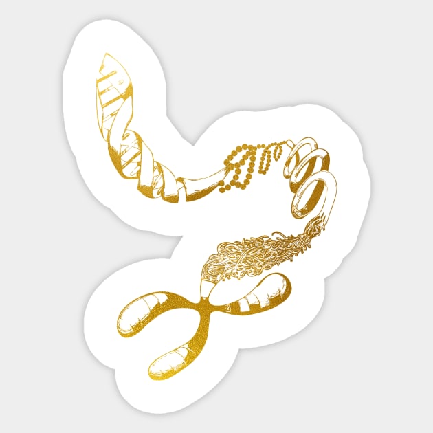 DNA Chromosome Sticker by erzebeth